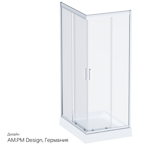 картинка W90G-404-120280-MT Gem Twin Slide 120x80. Душевое ограждение,120x80, профиль мат хром, стекло прозра от магазина Сантехстрой