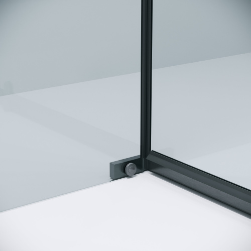 картинка Душевая перегородка 200.K33.03.80.42.00 Pragma (80*195) графит сатин, стекло прозрачное, 1 место от магазина Сантехстрой