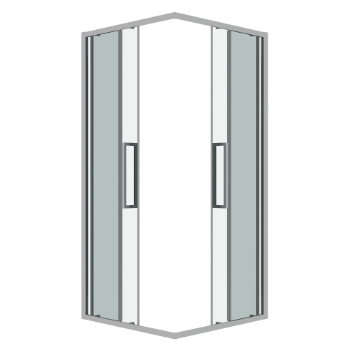 картинка Душ.ограждение 300.K33.02.9090.10.00 Cosmo (90*90*195) квадрат,раздвижная,хром,стекло прозрачное,1м от магазина Сантехстрой