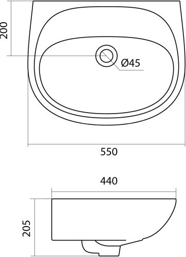 картинка Раковина Santek Анимо 55 1WH110499 от магазина Сантехстрой