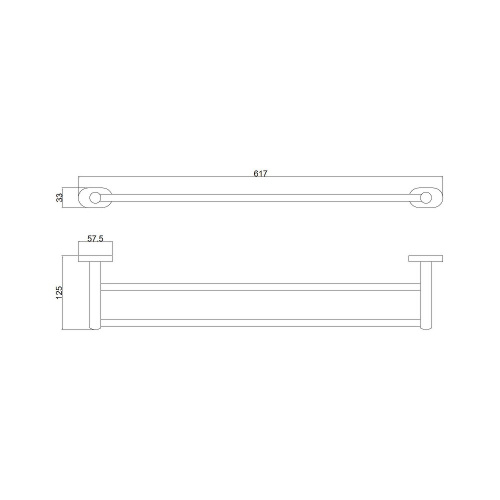 картинка Держатель для полотенец двойной BELZ (B90009) от магазина Сантехстрой