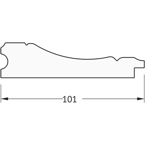 картинка Зеркало Evoform Definite 153х63 BY 3128 в багетной раме - Вензель серебряный 101 мм от магазина Сантехстрой