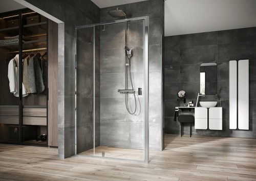 картинка Душевая стенка Ravak Nexty NPS-100 90OA0C00Z1 профиль Хром стекло Transparent от магазина Сантехстрой