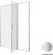 картинка 3.31038.BA PRIORITY, Дверь 8мм, 1600мм стекло Optiwhite, Easyclean, браш алюминий (294067) от магазина Сантехстрой