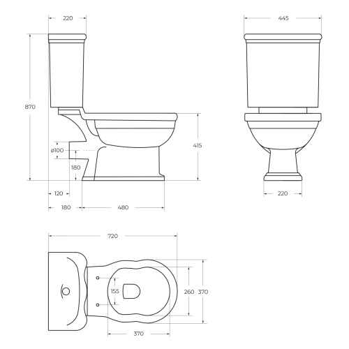 картинка Унитаз-компакт безободковый P-trap BelBagno BOHEME от магазина Сантехстрой
