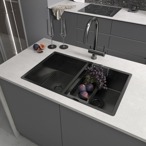 картинка Коландер для кухонной мойки Reflexion Arno RX3014BL оружейная сталь от магазина Сантехстрой