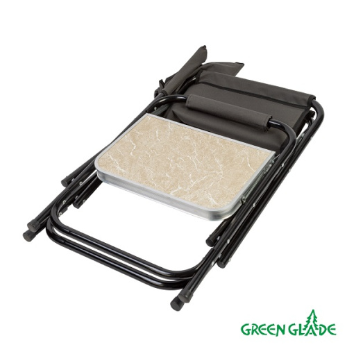 картинка Кресло складное со столиком Green Glade РС521 хаки от магазина Сантехстрой