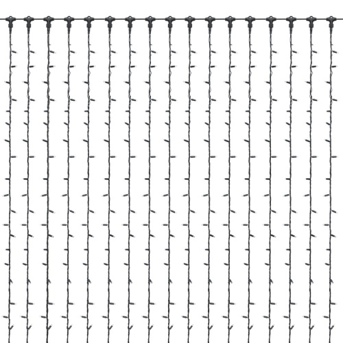 картинка Гирлянда светодиодная Занавес 2х6м 1520 LED БЕЛЫЙ черный ПВХ IP65 эффект водопада 230В не соединяется NEON-NIGHT контроллер в комплекте от магазина Сантехстрой