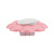 картинка Выключатель двухклавишный KRANZ HAPPY Цветок скрытой установки,  белый/розовый от магазина Сантехстрой