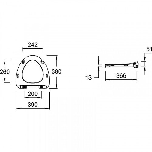 картинка Сиденье для унитаза Jacob Delafon Nouvelle Vague E22124-00 Белое с микролифтом от магазина Сантехстрой