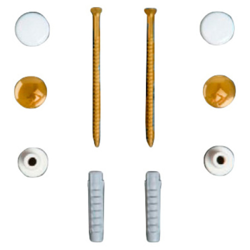 картинка Комплект вертикальных крепежей  для унитаза/биде с заглушками цвета золото Simas F90oro от магазина Сантехстрой