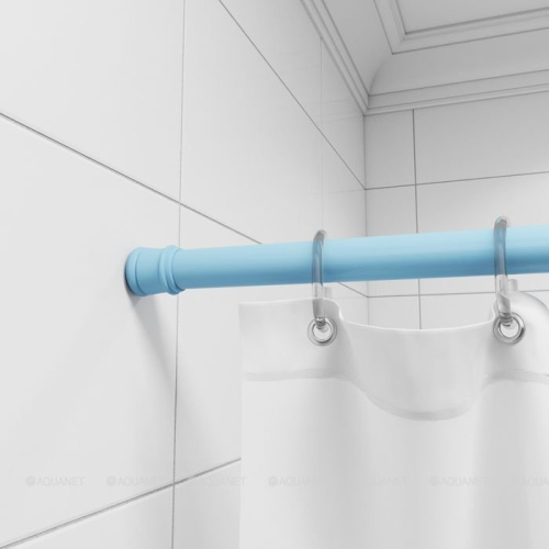 картинка Карниз для ванны Milardo Basic Shower Rod 011A200M14, раздвижной 110-200, голубой от магазина Сантехстрой