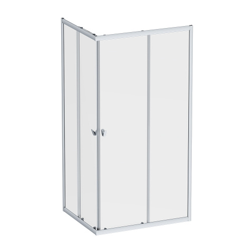 картинка W87G-403-10080-MT Sunny душ огражд прямоугольн, раздвижн двери 100x80 серебро,стекло прозрачн от магазина Сантехстрой
