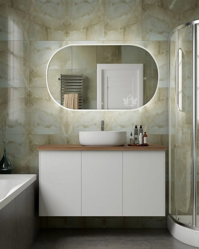 картинка Зеркало с подсветкой "Bari 700х1100" AM-Bar-700-1100-DS-F-White от магазина Сантехстрой