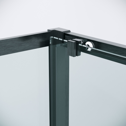 картинка Душ.ограждение 120.K33.02.1180.42.00 Cosmo (110*80*195) графит сатин, стекло прозрачное, 2 места от магазина Сантехстрой