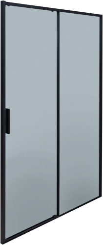 картинка Душевая дверь Aquanet Pleasure Evo 140 AE65-N140-BT профиль черный, прозрачное стекло от магазина Сантехстрой
