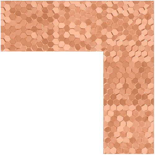 картинка Зеркало Evoform Definite 136х76 BY 3306 в багетной раме - Соты медь 70 мм от магазина Сантехстрой