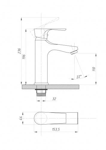 картинка Смеситель для раковины ПСМ psm-100-5 Хром от магазина Сантехстрой
