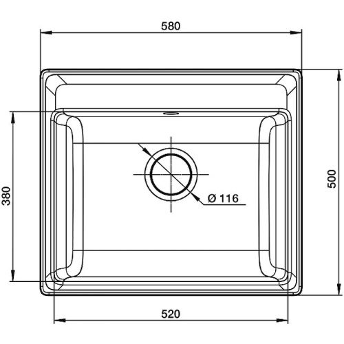 картинка Кухонная мойка GranFest Vertex GF-V-580 Графит от магазина Сантехстрой