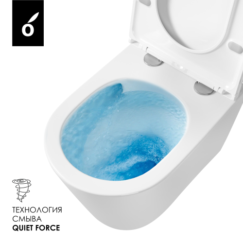 картинка Унитаз подвесной с сиденьем микролифт Oliveeka Tornado (белый) от магазина Сантехстрой