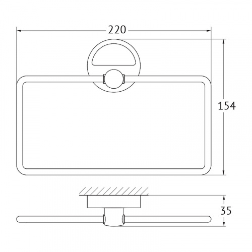 картинка Кольцо для полотенец FBS Luxia LUX 022 Хром от магазина Сантехстрой