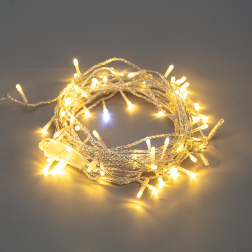 картинка Гирлянда Нить 20м,  с эффектом мерцания,  прозрачный провод,  IP44, 230В,  диоды ТЕПЛЫЕ БЕЛЫЕ,  150LED NEON-NIGHT от магазина Сантехстрой