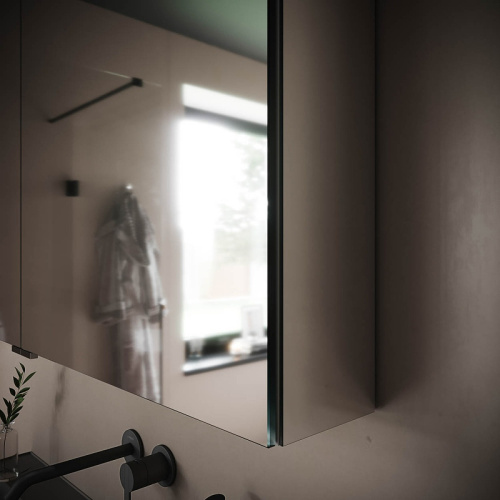 картинка Зеркальный шкаф Sancos Hilton 60 R Z600 с подсветкой Серый от магазина Сантехстрой