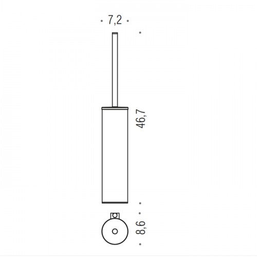 картинка Colombo Mini Ерш подвесной , цвет: хром от магазина Сантехстрой