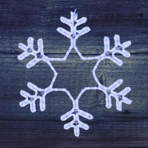 картинка Фигура Снежинка LED Светодиодная,  без контр.  размер 55x55см,  СИНЯЯ NEON-NIGHT от магазина Сантехстрой