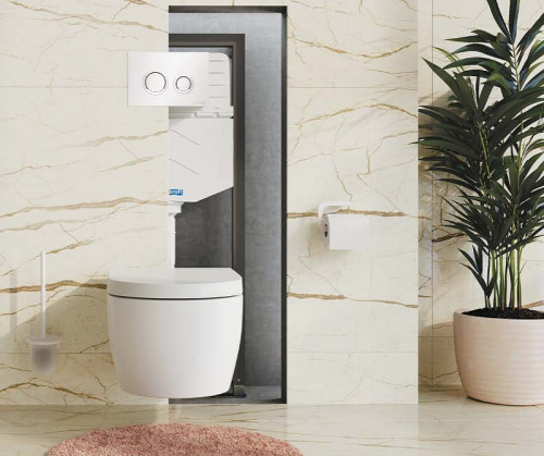 картинка Инсталляция WasserKRAFT Aller 10TLT.010.ME.WH01 для унитаза с Белой клавишей смыва от магазина Сантехстрой