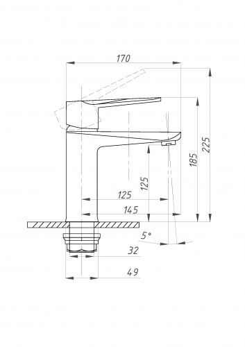 картинка Смеситель для раковины ПСМ psm-300-5 Хром от магазина Сантехстрой