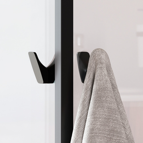 картинка W87G-403-8080-BT Sunny душ огражд квадратн, раздвижн двери 80x80 черный,стекло прозрачн от магазина Сантехстрой