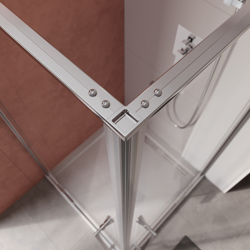 картинка Душевой уголок Cezares Liner 120x90 R LINER-AH-2-120/90-C-Cr-R профиль Хром стекло прозрачное от магазина Сантехстрой