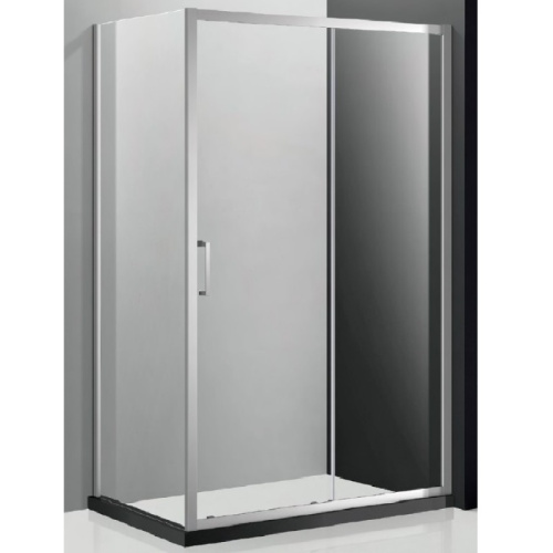 картинка Душевая стенка Cezares Molveno FIX 100 MOLVENO-FIX-100-C-Cr-IV профиль Хром стекло прозрачное от магазина Сантехстрой