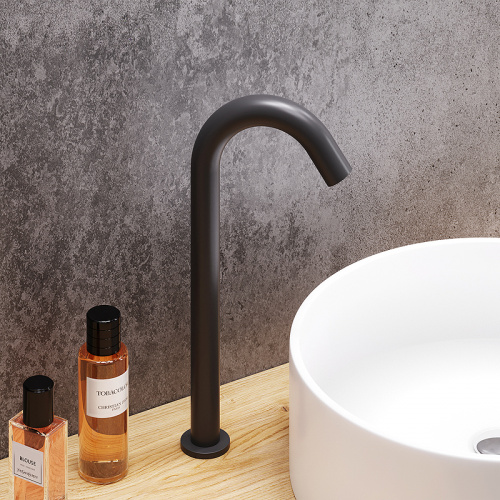 картинка 360280300 Scandinavian Pure, cенсорный смеситель для умывальника, высокий, чёрный от магазина Сантехстрой