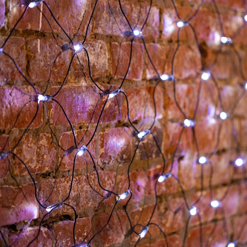 картинка Гирлянда Сеть 2,5х2,5м,  черный ПВХ,  432 LED Белые от магазина Сантехстрой