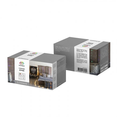 картинка Гирлянда Светодиодный Дождь 3х2 м,  свечение с динамикой,  прозрачный провод,  230 В,  диоды мультиколор от магазина Сантехстрой