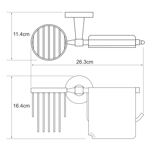 картинка Держатель туалетной бумаги и освежителя воздуха WasserKRAFT Isen K-4059 Хром от магазина Сантехстрой