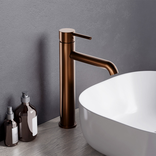 картинка 360250500 Scandinavian Pure, смеситель для раковины высокий, розовое золото от магазина Сантехстрой