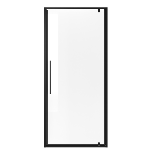 картинка Дверь в нишу Niagara Nova NG-85-10AB (100х195) черный матовый,стекло прозрачное,дверь распашная,1 место от магазина Сантехстрой