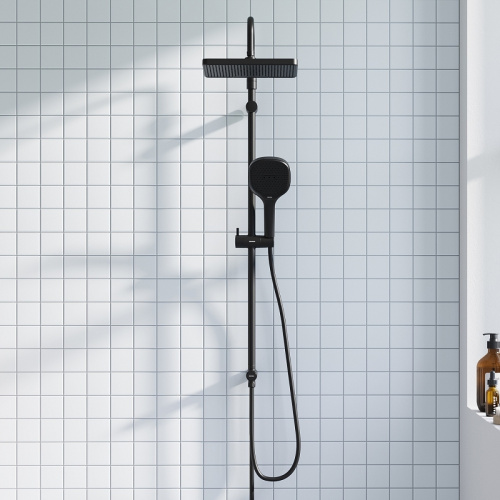 картинка 940000300 Merkur душ.система: верх.душ 310*200 мм, ручн.душ 3 ф-ции 130*250 мм, штанга 1050-1450, че от магазина Сантехстрой