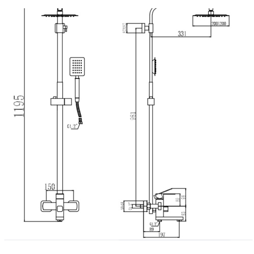 картинка Душевая стойка Fmark (FS8145Q) от магазина Сантехстрой
