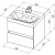 картинка Тумба с раковиной Aquanet Беркли 50 259005 белый глянец/дуб рошелье от магазина Сантехстрой