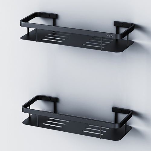 картинка A7453222 Sense L Полка для душа прямая двухъярусная, черный, шт от магазина Сантехстрой