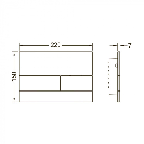 картинка TECEsquare II. Панель смыва, стекло белое сатинированное от магазина Сантехстрой