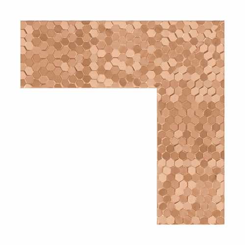 картинка Зеркало Evoform Definite 53х43 BY 3018 в багетной раме - Соты медь 70 мм от магазина Сантехстрой