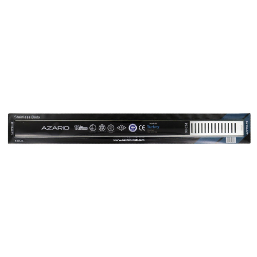 картинка Душевой лоток AZARIO STICK 900 мм, боковой слив D50, нержавеющая сталь, перфорированная решетка (AZPP01-90 Stick) от магазина Сантехстрой