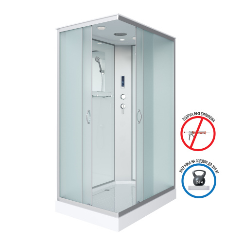 картинка Душевая кабина Niagara Classic NG-43295-14QP (120х90х215) низкий поддон(13см),стекло матовое,3 места от магазина Сантехстрой