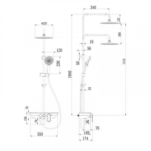 картинка Смеситель для ванны и душа Lemark Tropic (LM7012BL) от магазина Сантехстрой