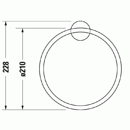 картинка Duravit Starck T Полотенцедержатель - кольцо, настенный цвет хром от магазина Сантехстрой